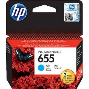 HP 655 Cyan Ink Cartridge - CZ110AE - изображение