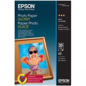 Гланцирана фото хартия Epson, формат А3, 20 листа, C13S042536 - изображение