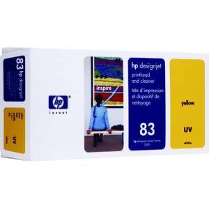 HP No 83 UV Глава цветна, Yellow + почистващ кит (HP DesignJet 5000 or 5000PS printers) - C4963A - изображение