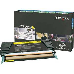 Тонер касета за Lexmark C734/C736,/X734,/X736,/X738 Yellow Toner Cartridge for 6 000 page - C734A1YG - изображение