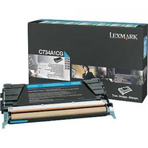 Тонер касета за Lexmark C734/C736,/X734,/X736,/X738 Cyan Toner Cartridge for 6 000 page - C734A1CG - изображение