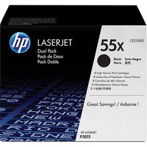 Тонер касета за HP 55X Black Dual Pack LaserJet Toner Cartridge - CE255XD - изображение