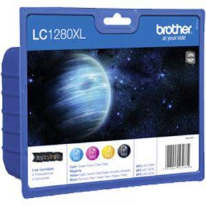 Brother LC-1280XL BK/C/M/Y Value Bonus Pack Ink Cartridge for MFC-J6510/J6910 - LC1280XLVALBP - изображение