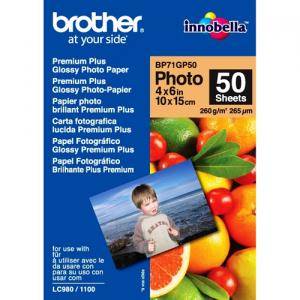Хартия Brother Premium Plus Glossy Photo Paper, 50 Sheets, 4' x 6' - BP71GP50 - изображение