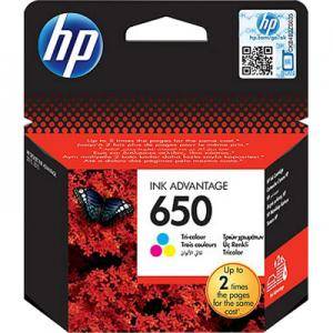 HP 650 Tri-color Ink Cartridge - CZ102AE - изображение