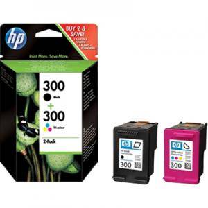 HP 300 Combo-pack Black/Tri-color Ink Cartridge - CN637EE - изображение