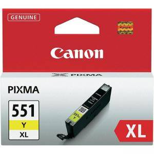 Мастилница Canon CLI-551XL Y, Жълт, 6446B001AA - изображение