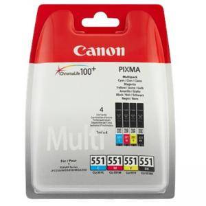 Комплект мастилени касети Canon CLI-551 CMYB Multipack, 6509B009 - изображение