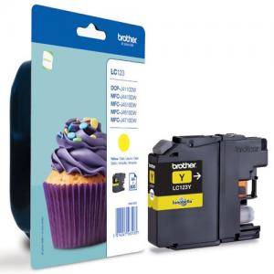Brother LC-123 Yellow Ink Cartridge for MFC-J4510DW - LC123Y - изображение