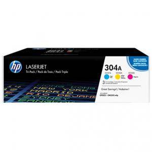 Тонер касета - HP 304A CYM Tri-Pack LaserJet Toner Cartridge - CF372AM - изображение