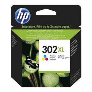 Мастилена касета HP 302XL High Yield Tri-color Original Ink Cartridge, F6U67AE - изображение