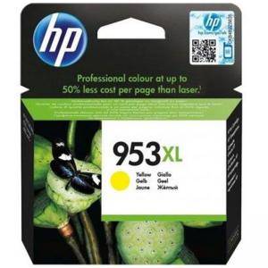 Мастилена касета HP 953XL High Yield Yellow Original Ink Cartridge, F6U18AE - изображение