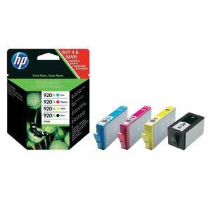 Тонер касета HP 920XL 4-pack High Yield Black/Cyan/Magenta/Yellow Original Ink Cartridges, C2N92AE - изображение