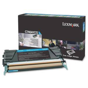 Тонер касета Lexmark C746, C748 Cyan Return Program Toner Cartridge, C746A1CG - изображение