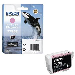 Мастилена касета Epson T7606 Vivid Light Magenta/Червен, C13T76064010 - изображение