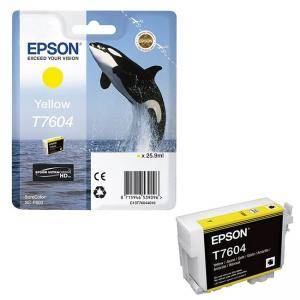 Мастилена касета Epson T7604 Yellow/Жълт, C13T76044010 - изображение