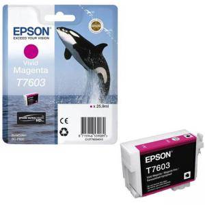 Мастилена касета Epson T7603 Vivid Magenta/Червен, C13T76034010 - изображение