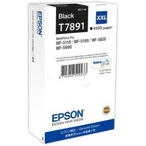 Мастилена касета Ink Cartridge EPSON Black, DURABrite Ultra, T789, Singlepack, 1 x 65 ml Black, High, XXL, C13T789140 - изображение
