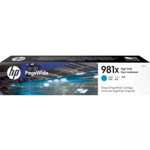 Тонер касета HP 981X High Yield Cyan Original PageWide Cartridge, L0R09A - изображение