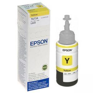 Мастило в бутилка Epson T6734 Yellow ink bottle, 70ml, C13T67344A - изображение