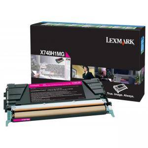 Tонер касета за LEXMARK X748, Magenta, 10K, X748H1MG - изображение