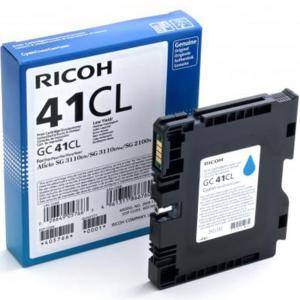 Касета с мастило-гел RICOH Cyan Gel Yield GC 41CL, 600 копия,405766, SG2100N, RICOH-INK-GC41CL - изображение