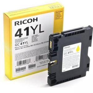 Касета с мастило гел RICOH Yellow Gel Yield GC 41YL ,600 копия,405768, SG2100N, RICOH-INK-GC41YL - изображение