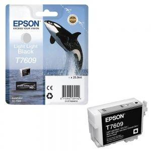 Мастилена касета Epson T7609 Light Light Black/Черен, C13T76094010 - изображение