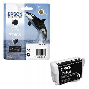 Мастилена касета Epson T7608 Matte Black/Черен, C13T76084010 - изображение
