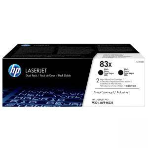 Комплект тонер касети HP 83X Original LaserJet cartridge; black; 2200 Page Yield ; 2 - pack; HP LaserJet Pro M201/MFP M225, CF283XD - изображение