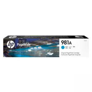 Тонер касета HP 981A Cyan Original PageWide Cartridge, J3M68A - изображение