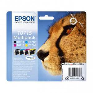 Комплект Multipack EPSON 4 standart DURABrite Ink for Stylus D78, DX4400/4450/4050/5000/6000, C13T07154012 - изображение