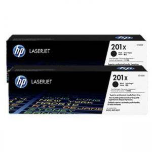 Тонер касети HP 201X Original LaserJet cartridge; black; 2800 Page Yield ; 2 - pack; HP Color LaserJet Pro MFP M277/M274/M252, CF400XD - изображение