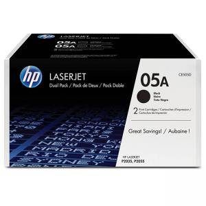 Комплект тонер касети HP 05A 2-pack Black Original LaserJet Toner Cartridges, CE505D - изображение