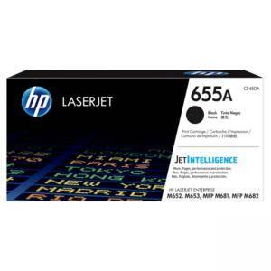 Оригинална тонер касета HP 655A Black Original LaserJet, 12 500 копия, CF450A - изображение