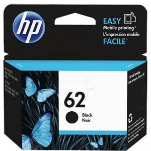 Мастилена касета HP 62 Standard Original Ink Cartridge, Черен, 200 копия, HP ЕNVY 5640, 7640, C2P04AE - изображение