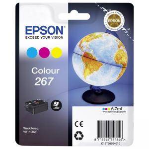 Мастилница EPSON Singlepack Colour 267 за WF-100W, 1 x 6.7 ml, 3 цвята, C13T26704010 - изображение