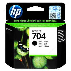Мастилена касета HP 704 Original Ink Cartridge (Black) за принтери HP DeskJet 2000, 2060, 2010, 2020, 480 страници, черен, CN692AE - изображение