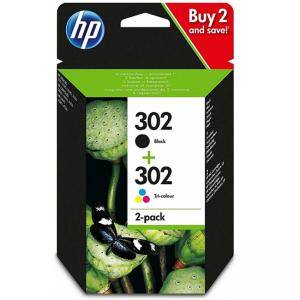 Консуматив HP 302 Combo 2-Pack Original Ink Cartridge; Black/Tri-color;  Page Yield 190/165; HP DeskJet 1110; HP OfficeJet 3830; 2130, X4D37AE - изображение