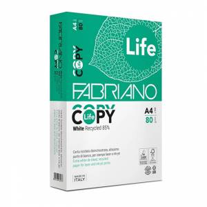 Копирна хартия Fabriano Copy Life, 85 процента рециклирана, A4, 80 g/m2, 500 листа, 297 x 210 мм, 1505100150 - изображение
