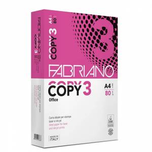 Копирна хартия Fabriano Copy 3, A4, 80 g/m2, 297 x 210 мм, Гладка, 500 листа, 1505100125 - изображение