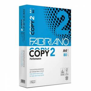 Копирна хартия Copy 2 Fabriano, A4, 297 x 210 mm, 80 g/m2, 500 листа, Гладка, 163 CIE, 1505100134 - изображение
