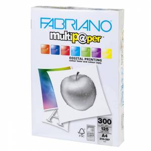 Копирен картон Fabriano Multipaper, A4, 300 g/m2, Гланц, 125 листа, 1530100154 - изображение
