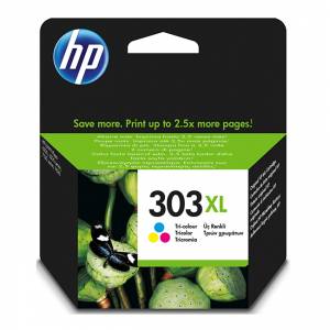 Консуматив HP 303XL High Yield Tri-color Original Ink Cartridge, T6N03AE - изображение