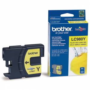 Мастилена касета Brother LC980 Yellow, 260 страници при 5% покритие, Жълт, office1_3015100038 - изображение