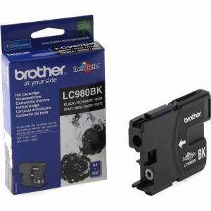 Мастилена касета Brother LC980 Black, 300 страници при 5 процента покритие, Черен, office1_3015100035 - изображение