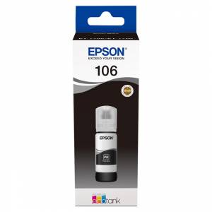 Бутилка с мастило EPSON 106 EcoTank Photo, за L7160 и L7180, Black, C13T00R140 - изображение