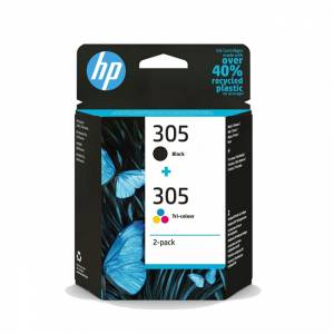 Консуматив HP 305 2-Pack Tri-color/Black Original Ink Cartridge, 6ZD17AE - изображение