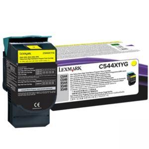 Консуматив Lexmark C544, X544, Extra High Yield Return Programme Toner Cartridge, 4 копия, Жълт, C544X1YG - изображение