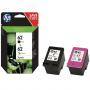 Комплект мастилници HP 62 Combo 2-Pack Original Ink Cartridge, Black/Tri-color,  Page Yield 200/165, HP ENVY 5642/5644/5744/5646/5540, N9J71AE